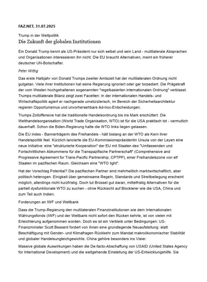 FAZ Artikel Trump